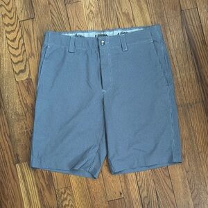 Like NEW! Callaway Men's Golf Blue Striped Shorts, Size 32.